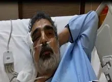  بهروز کمالوندی سخنگوی سازمان انرژی اتمی ایران پس از حادثه نطنز در بیمارستان