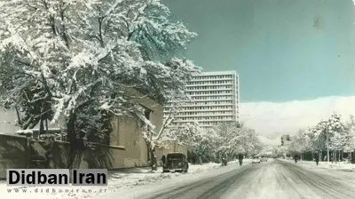  بارش برف، در تهران سال ۱۳۵۲+تصاویر