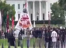 مراسم عزاداری عاشورای حسینی در مقابل کاخ‌سفید+فیلم 