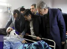 عیادت اعضای کمیسیون عمران مجلس از مصدومان حادثه برخورد قطار+ تصاویر
