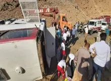 تصاویر دیده بان ایران از حادثه دلخراش اتوبوس خبرنگاران محیط زیست در ارومیه 