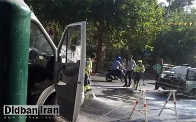 تصاویر جدید از خودسوزی یک مرد 45 ساله مقابل شهرداری تهران
