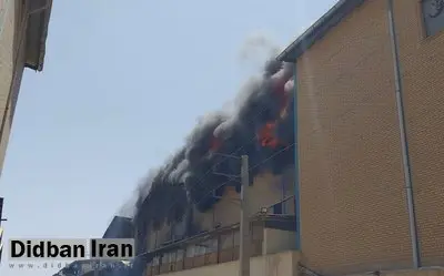 ۳ کارخانه در جاده دماوند در آتش سوخت