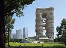 شاهکار جدید معماری زاها حدید در چین؛ ساختمانی مواج که گویی از آینده آمده است