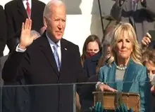 بایدن پشت شیشه ضد گلوله و تحت تدابیر شدید امنیتی سوگند یاد کرد