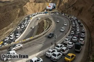 ترافیک در محورهای هراز و کندوان پرحجم و سنگین است