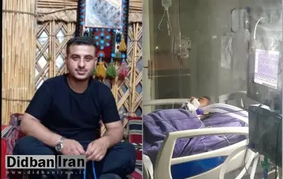 آبدارچی ساختمان فرمانداری شادگان به خاطر انتقالی از محل کارش خود را مقابل این ساختمان به آتش کشید