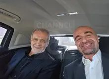  سلفی مسعود پزشکیان و رئیس اتحادیه میهنی اقلیم کردستان در داخل خودرو+عکس 