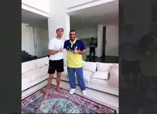 فرش اهدایی باشگاه پرسپولیس در خانه‌ کریستیانو رونالدو در ریاض+فیلم 