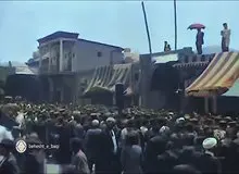 فیلم رنگی شده عزاداری عاشورا در سبزه میدان تهران سال ۱۳۱۰