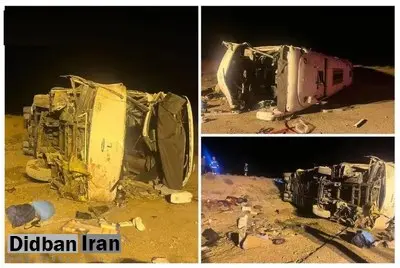 پلیس: «خواب‌آلودگی»، فرض اولیه درباره علت واژگونی اتوبوس در مسیر اصفهان_نظنز است