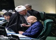 تصاویری از بگو و بخند حمیدرسایی با قالیباف هنگام بررسی صلاحیت وزرا+تصاویر 