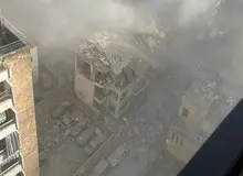 بمباران ساختمان مرکزی حزب بعث سوریه در بیروت