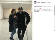  مهران غفوریان کنار همسرش پس از عمل جراحی+عکس
