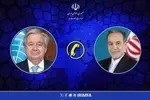 گفت‌وگوی تلفنی وزیر امور خارجه با دبیرکل سازمان ملل متحد