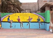 ساز‌های موسیقی از نقاشی‌های دیواری در جزیره هرمز پاک شد/ عکس
