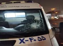 آسیب به آمبولانس در شرق تهران