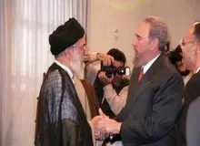 برخورد فیدل کاسترو با رهبرانقلاب، آیت الله هاشمی رفسنجانی، سید حسن خمینی،محمود احمدی نژاد، حسن روحانی و محمد جواد ظریف +عکس

