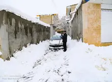  تصاویر بارش برف کم سابقه در فردو قم