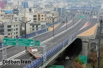 مسیر غرب به شرق تونل نیایش و پل صدر امشب مسدود است
