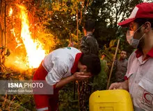 تصاویری از آتش سوزی در ارتفاعات روستای مریدان لنگرود - استان گیلان
