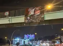 نصب تصاویر سخنگوی گردان‌های القسام در ترکیه