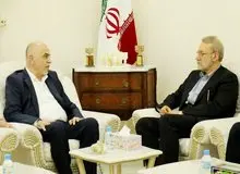 دیدار رئیس شورای رهبری حماس با لاریجانی در قطر