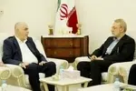دیدار رئیس شورای رهبری حماس با لاریجانی در قطر