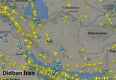 پرواز‌های عبوری از ایران ۷۲ درصد کاهش یافت