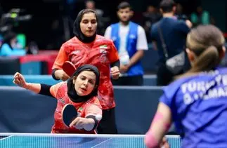 پینگ‌پنگ زنان ایران به ترکیه باخت و برنز گرفت
