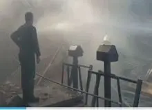 سقوط یک فروند بالگرد در اصفهان+فیلم