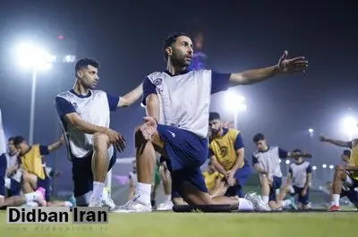 مهدی طارمی با تیم ملی ایران در قطر تمرین کرد
