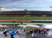 حاشیه‌های دربی ۸۶/ مصدومیت شدید هوادار استقلال به دلیل برخورد سنگ