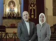 پیام تبریک ظریف و همسرش به مناسبت کریسمس + فیلم