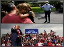 تصاویری جالب از تجمع ترامپ و طرفدارانش  وسفرهای انتخاباتی بایدن