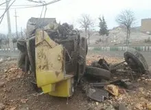 به دلیل ترمز بریدگی؛ ۵ خودروی سواری در لاهرود زیر چرخ‌های کامیون رفتند+تصاویر 