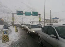 کولاک شدید جاده کندوان را بست