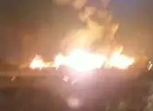 آتش‌سوزی گسترده انبار مواد شیمیایی در جنوب تهران+ فیلم 