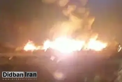 آتشسوزی گسترده انبار مواد شیمیایی در جنوب تهران+ فیلم