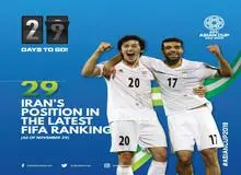 شمارش معکوس تا آغاز جام ملت‌های آسیا/ 2 روز