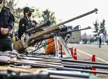 ۷۲ قبضه سلاح وینچستر شورشی و شکاری در شهرستان مریوان کشف شد