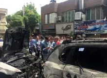 اتومبیل امین زندگانی در آتش سوخت