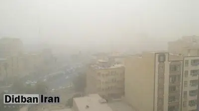 نبرد گرد و غبار و باران در آسمان خوزستان