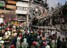 مجلس ترحیم کسبه پلاسکو برای قربانیان حادثه