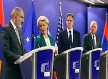 فن درلاین، بورل و بلینکن با پاشینیان دیدار کردند؛ حمایت «همه‌جانبه» اتحادیه اروپا از ارمنستان