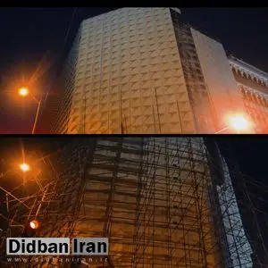 جمعآوری داربست نمای بیرونی پاساژ علاالدین تهران پس از ۳ سال