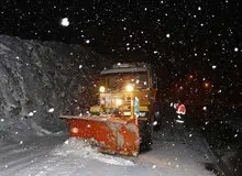 کولاک گردنه گدوک فیروزکوه را بست