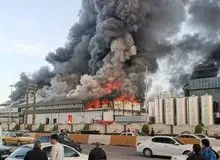 اعزام ۱۵ تیم تخصصی هلال‌احمر به محل حریق گسترده در کارخانه لبنیات آمل