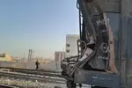 خروج قطار باری از ریل در ورودی پیشوا
