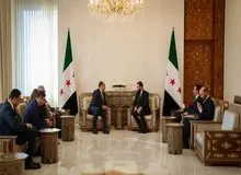 دیدار هیات اتحادیه عرب با جولانی و شیبانی